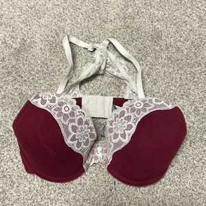 Racer back non push up bra